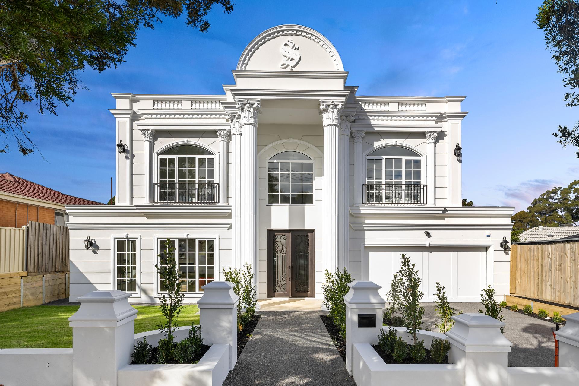 28 Walter Street, Glen Waverley - Singh Homes Serenity Series Walter Residence Classical Facade