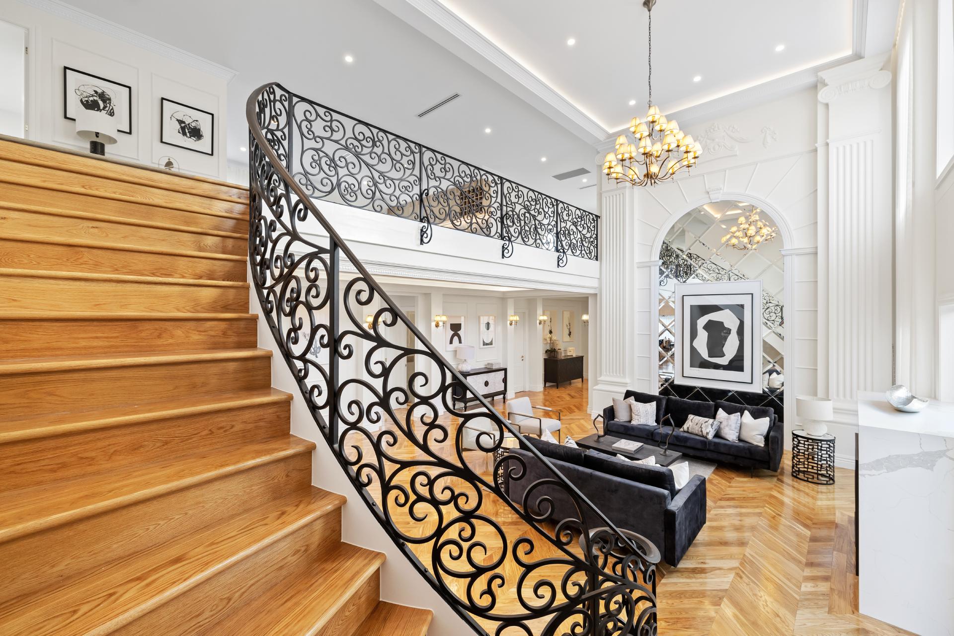 28 Walter Street Glen Waverley Grand Entry Foyer with Sweeping Curved Timber Staircase and Double-Height Void